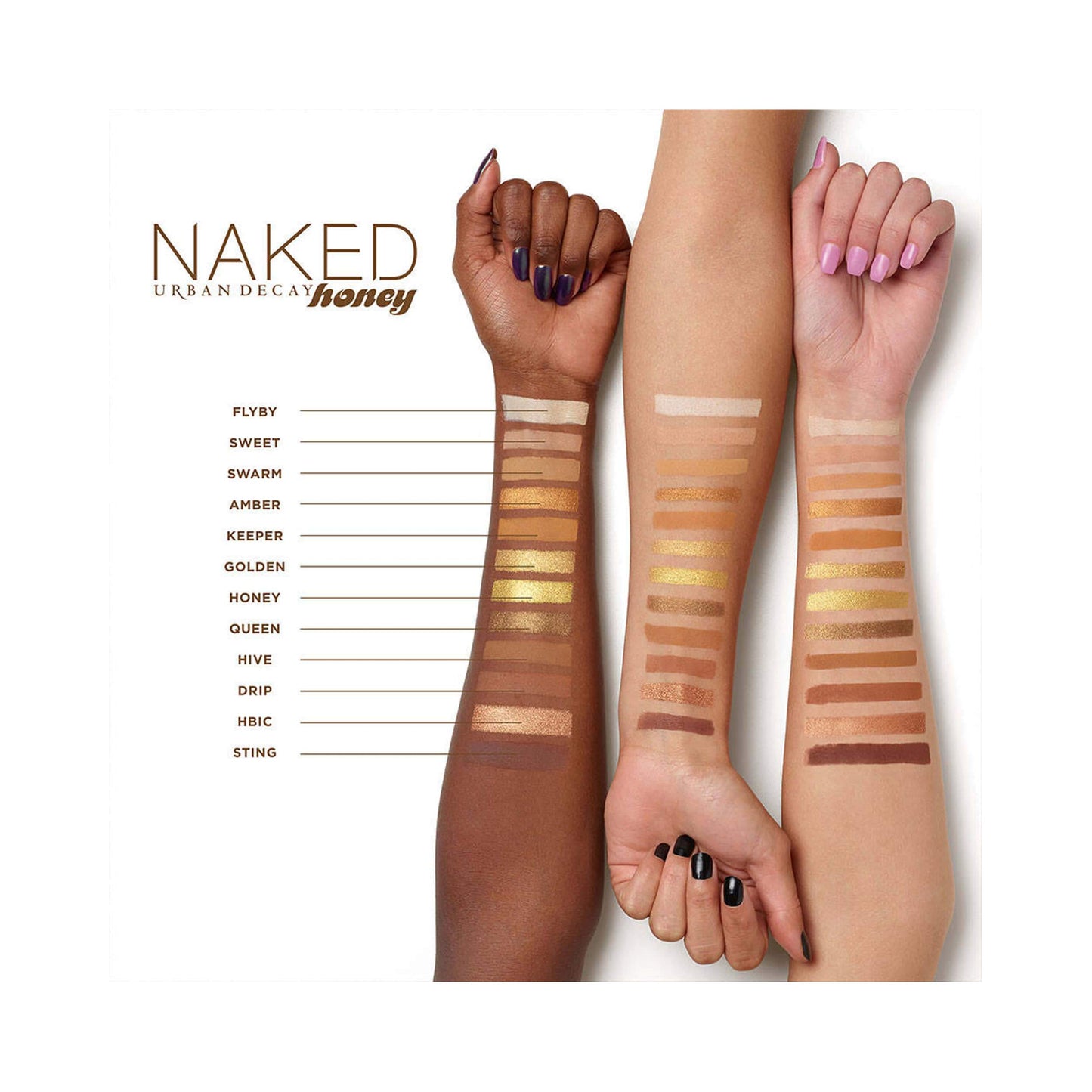 Urban Decay Naked Honey Eyeshadow Palette Swatches