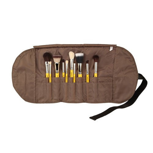 BDellium Tools Studio Mineral 10pc. Brush Set with Roll-up Pouch