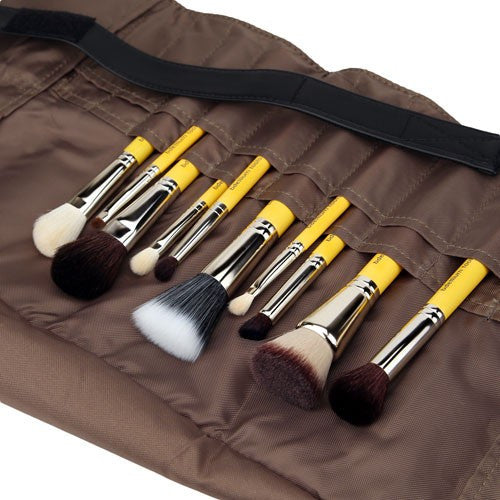 BDellium Tools Studio Mineral 10pc. Brush Set with Roll-up Pouch