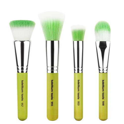 BDellium Tools Green Bambu Foundation 4pc. Brush Set