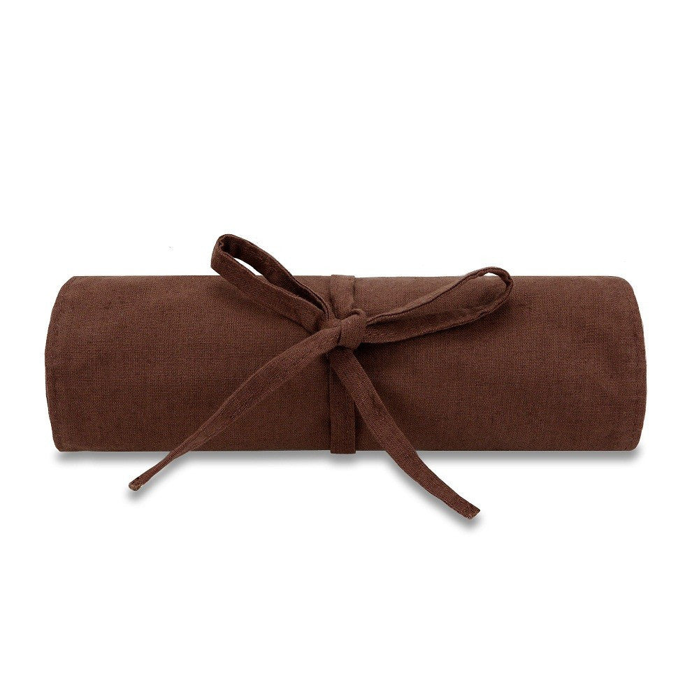 BDellium Tools Pink Bambu Complete 14pc Brush Set with Roll-up Pouch