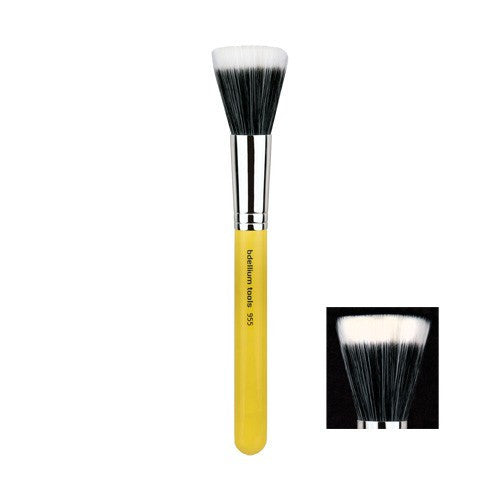 BDellium Tools Professional Antibacterial Makeup Brush Studio Line Duet Fiber Finishing 955 Yellow