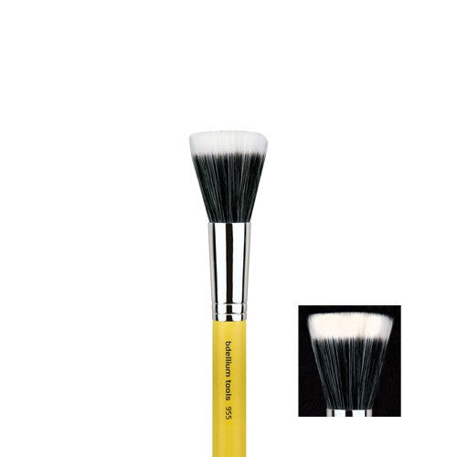 BDellium Tools Professional Antibacterial Makeup Brush Studio Line Duet Fiber Finishing 955 Yellow Head