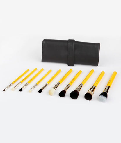 BDellium Tools Studio Mineral 10pc. Brush Set with Roll-up Pouch