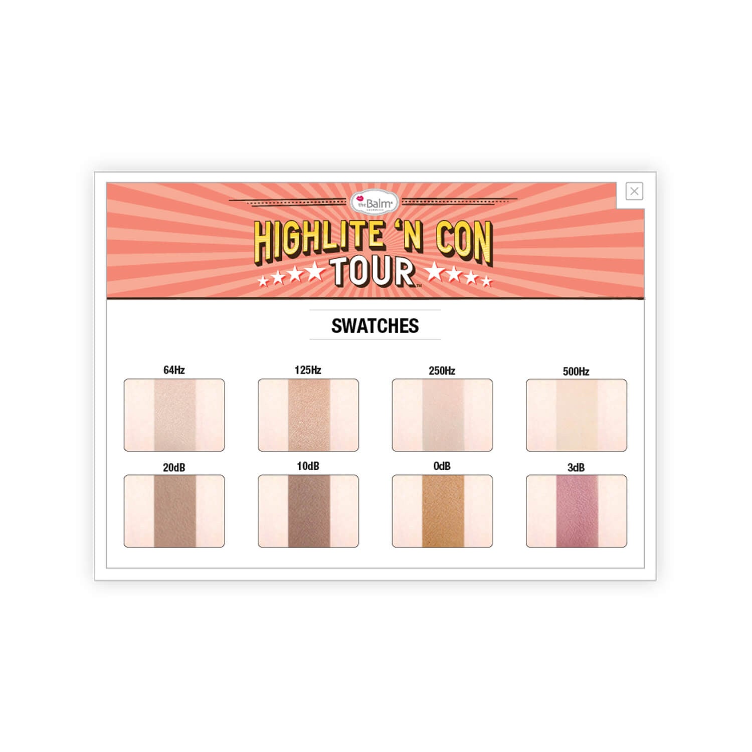theBalm Highlite N Con Tour Highlight Contour Palette Swatches