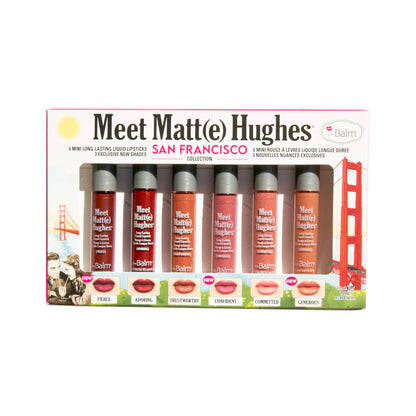 theBalm Meet Matte Hughes San Francisco - Set of 6 Mini Long-Lasting Liquid Lipsticks