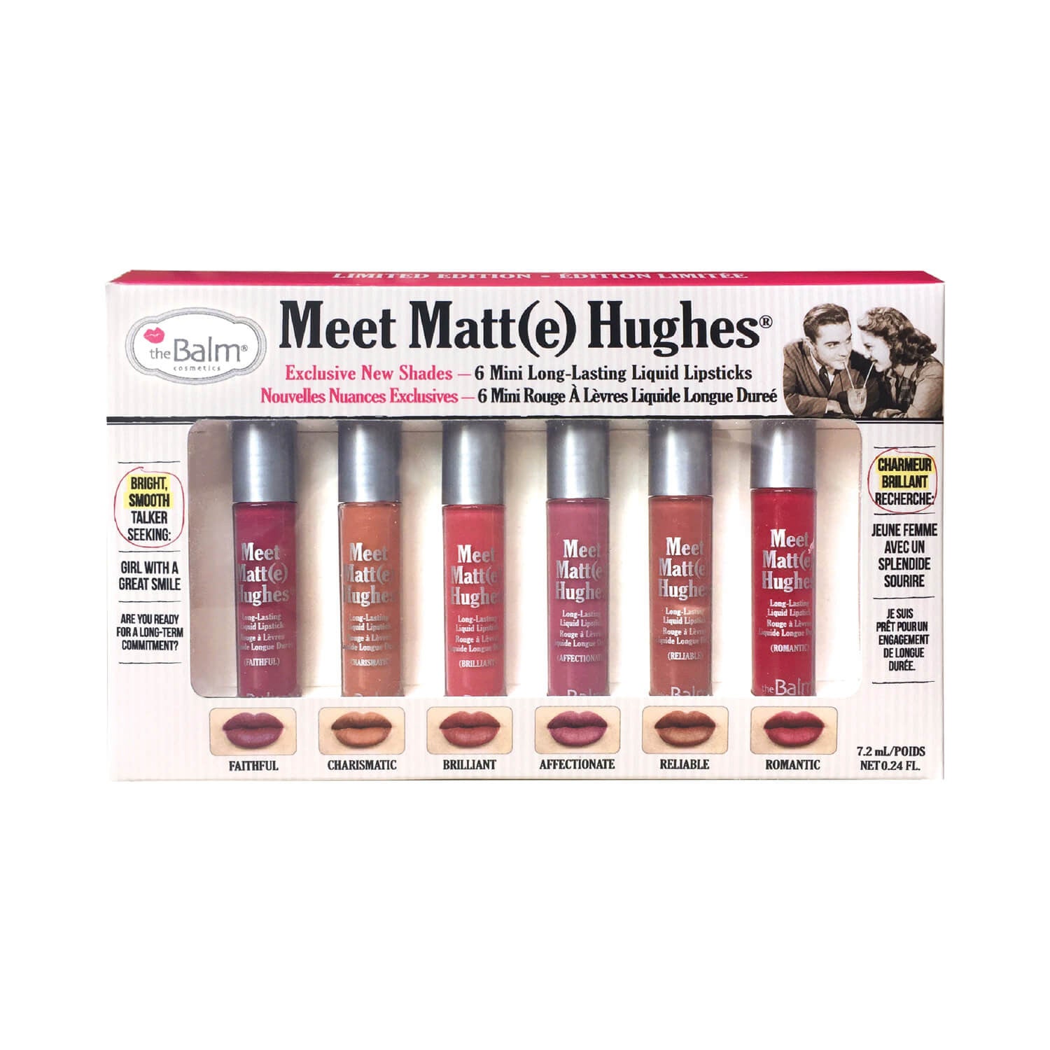 theBalm Meet Matte Hughes Set of 6 Mini Long-Lasting Liquid Lipsticks Exclusive New Shades