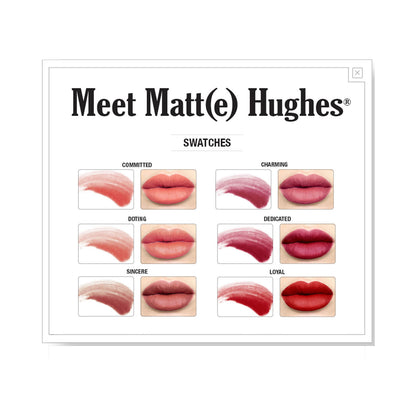 theBalm Meet Matte Hughes® Set of 6 Mini Long-Lasting Liquid Lipsticks Swatches