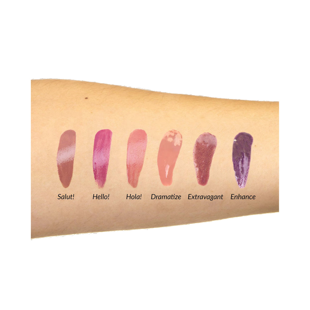 theBalm Mini Lip Gloss Kit Vol 1 Arm Swatches