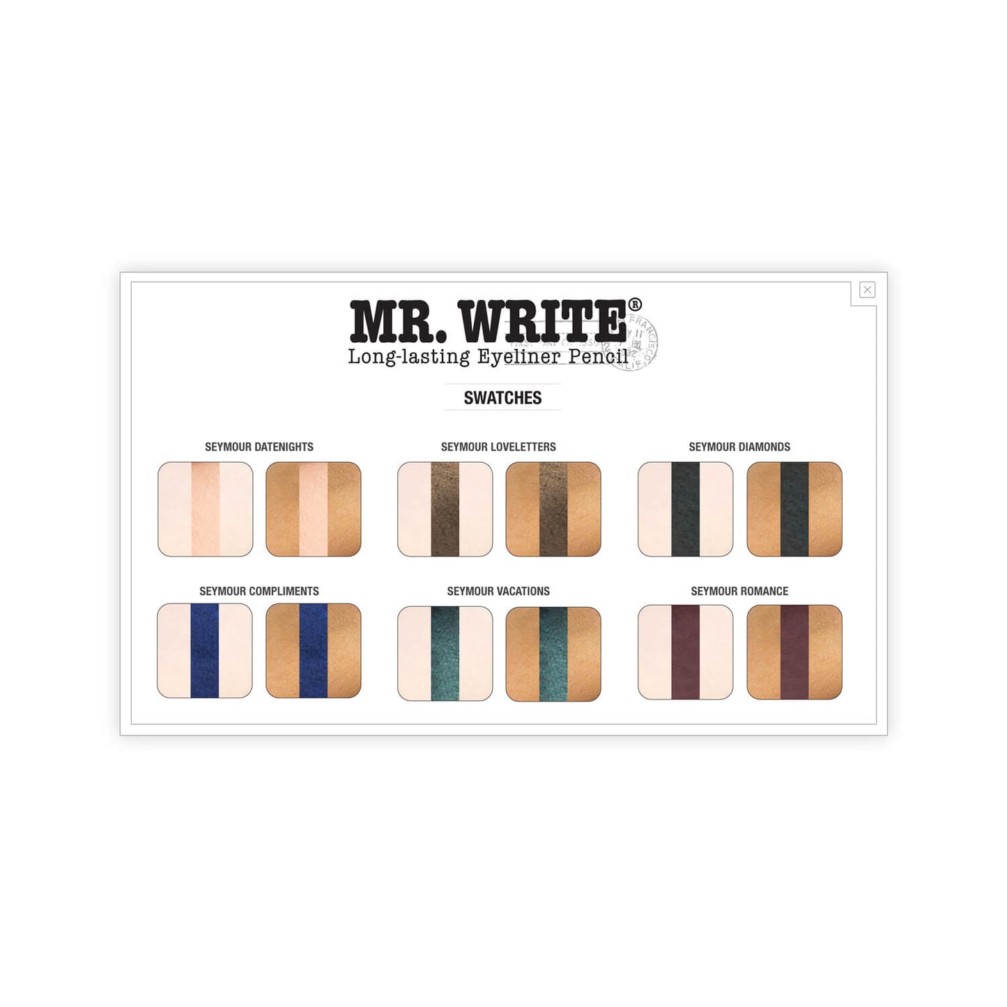 theBalm Mr Write Eyeliner Pencil Swatches