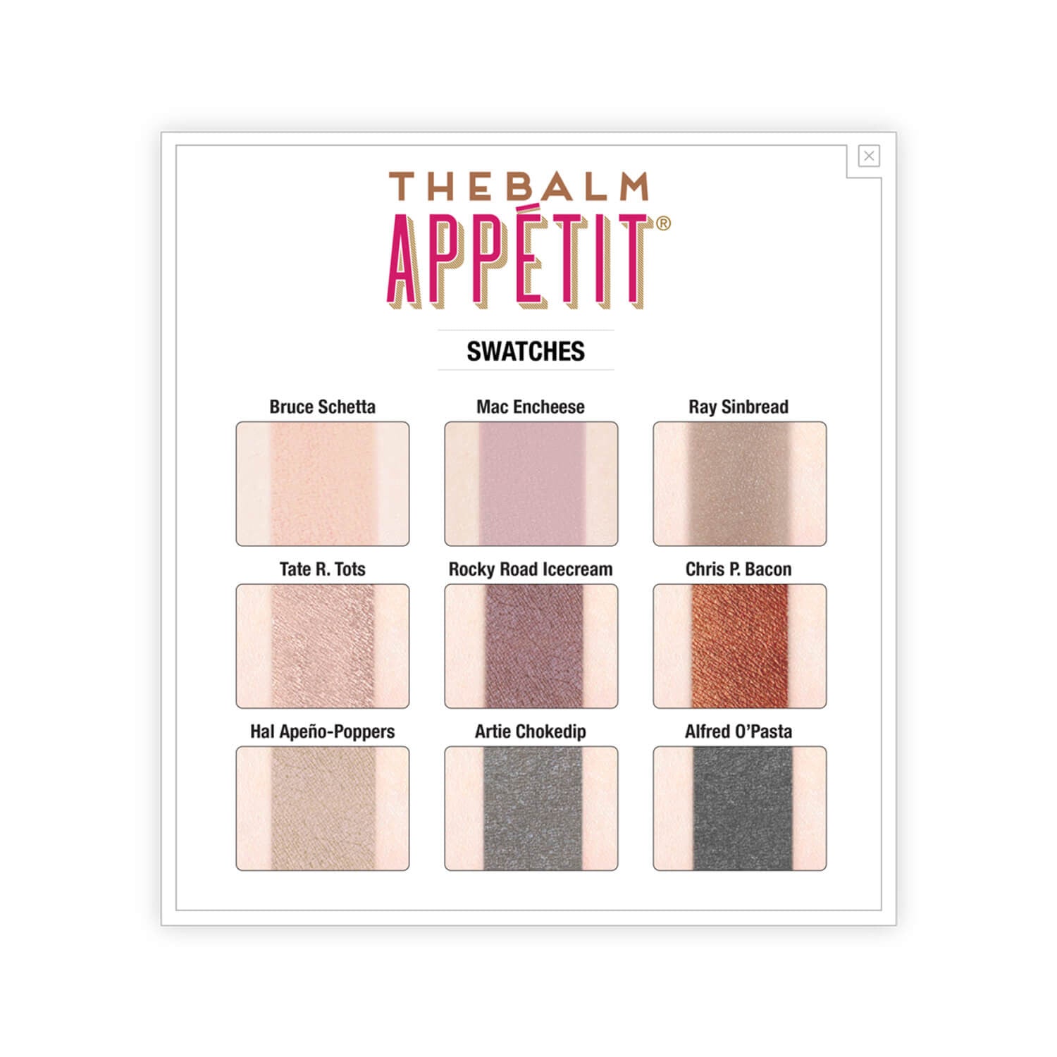 theBalm theBalm Appétit® Eyeshadow Palette Swatches