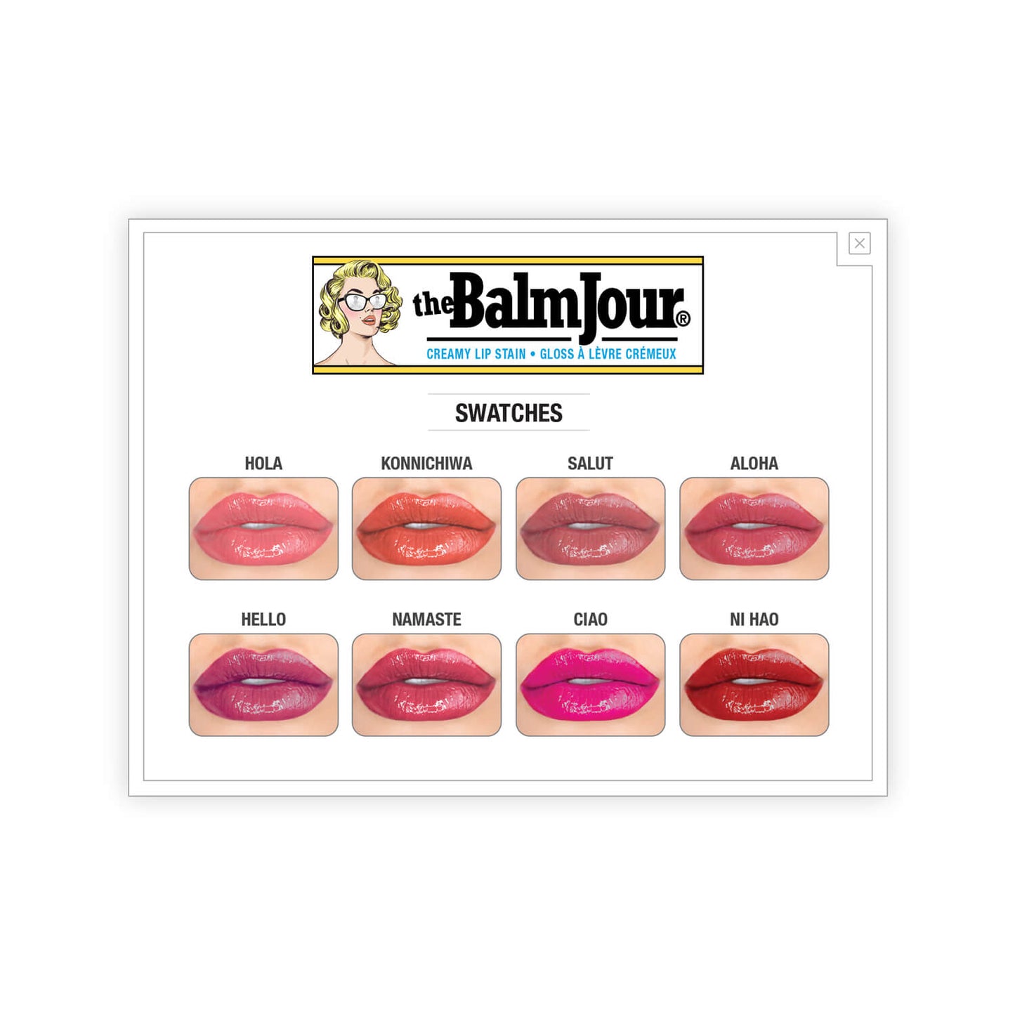 theBalm theBalmJour Creamy Lip Stain Swatches